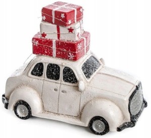 Figurka Dekoracyjna Autko z Prezentami Święta S