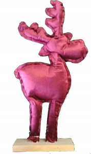 Figurka Pluszowa Renifer Bordowy Ozdoba 44 cm