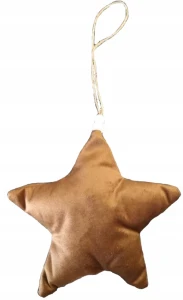 Zawieszka Pluszowa Gwiazdka Brązowa Ozdoba 16 cm