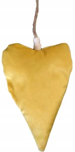 Zawieszka Dekoracyjna Serce Żółte Pluszowe 16 cm