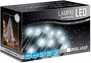 Lampki LED Białe Zimne Zewnętrzne 8 Programów 10 m