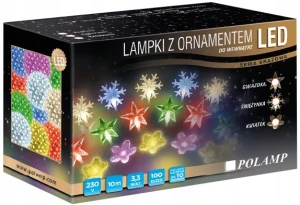 Lampki Choinkowe Gwiazdki Niebieskie Wewątrz 10 m