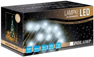Lampki Choinkowe LED Białe Zimne Wewnętrzne 10 m