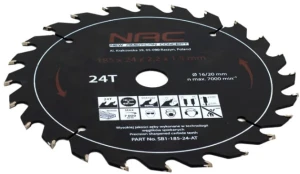 Tarcza Widiowa do Drewna NAC SB1-185-24-AT 24 T