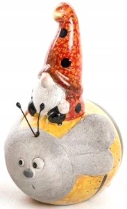 Skrzat na Pszczółce Dekoracja Ceramiczna 14 cm