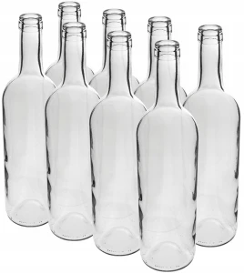 Butelka na Wino 0,75 L Zgrzewka Zestaw 8 sztuk
