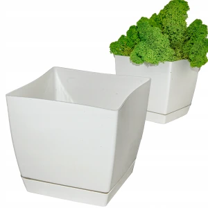 Doniczka Biała Plastikowa 10x9 cm Prosperplast